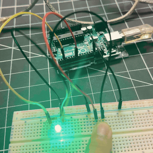 The fifth sketch shows how to use resistor and apply a push putton to turn on the LED light for each press