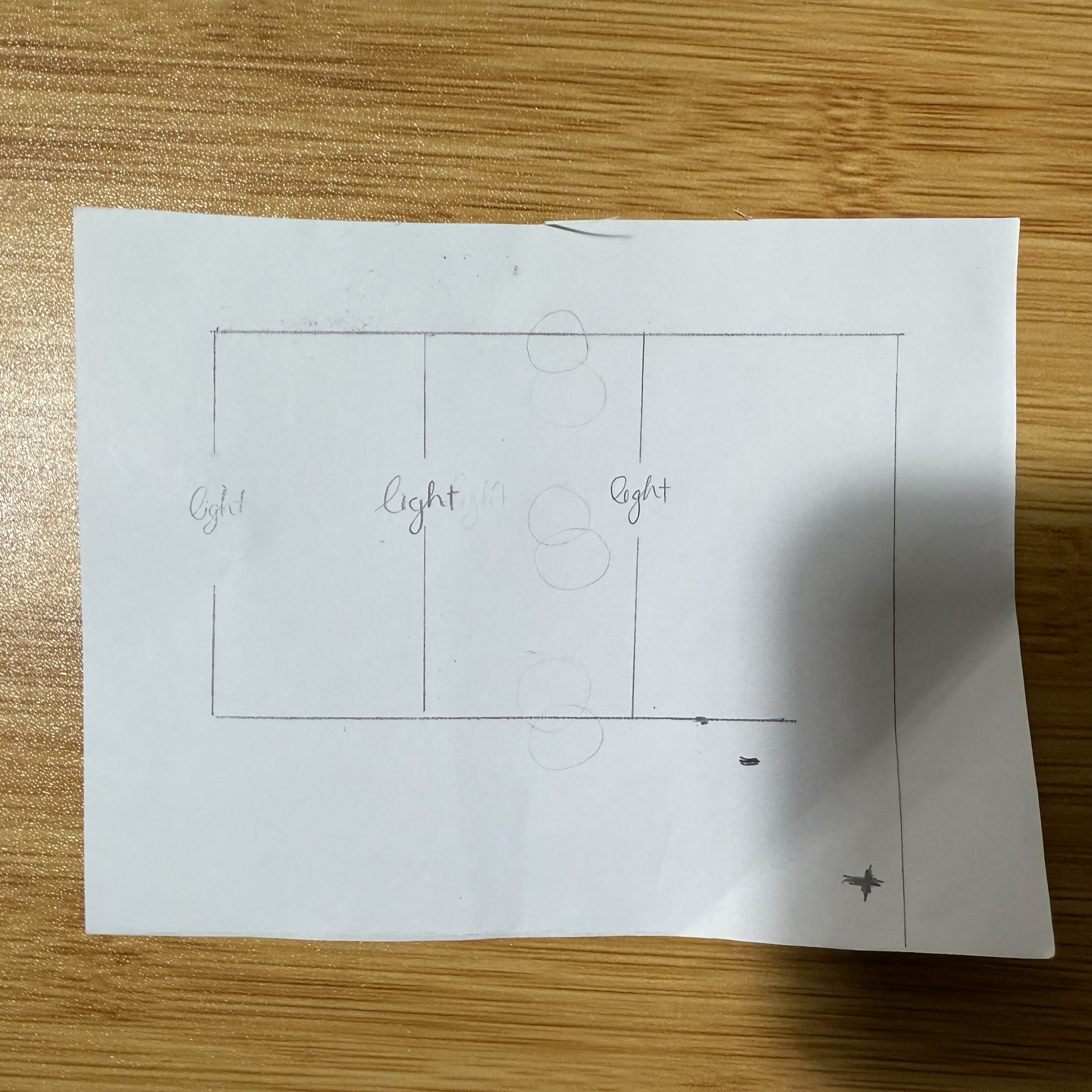 Sketching out the circuit outline. In this case, it's parallel circuit.