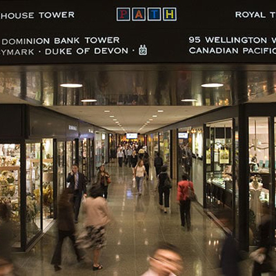 The audio features a lively blend of people talking, footsteps, and ambient background noise.