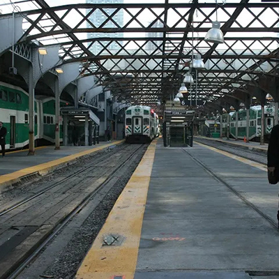 The chime and public announcement at a GO Train station.